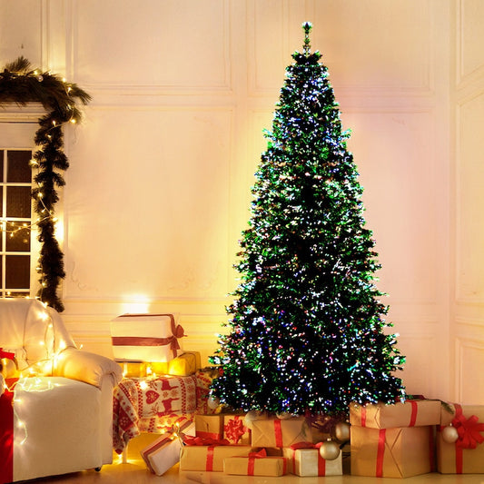 .8m Christmas Tree Jingle Jollys Optic Fibre LED Xmas tree 300 Ti